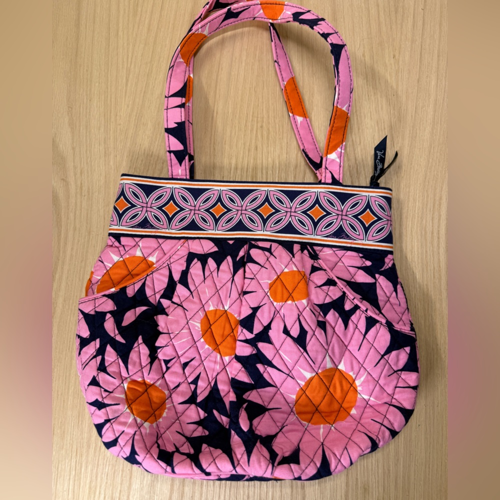 Vera Bradley Loves Me Tote Bag Purse Retired Pattern Pink, Orange